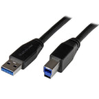 StarTech.com USB3SAB10M USB cable USB 3.2 Gen 1 (3.1 Gen 1) 393.7" (10 m) USB A USB B 5 Gbit/s Black