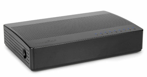 Rocstor JetConnect JC08 Unmanaged Gigabit Ethernet (10/100/1000) Black