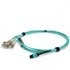 AddOn Networks ADD-MPO-4LC0-5M5OM4LZ fiber optic cable 78.7" (2 m) 8x LC LOMM OM4 Aqua color