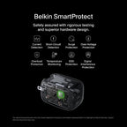 Belkin WCH016DQWH mobile device charger Universal White AC Fast charging Indoor