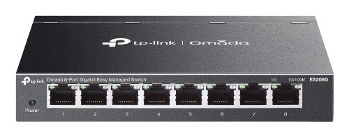TP-Link Omada ES208G network switch Managed L2 Gigabit Ethernet (10/100/1000) Black