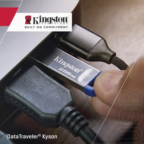Kingston Technology DataTraveler Kyson USB flash drive 256 GB USB Type-A 3.2 Gen 1 (3.1 Gen 1) Stainless steel