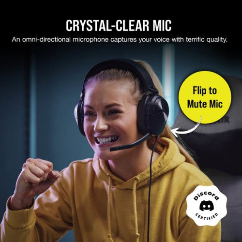 Corsair HS55 STEREO Headset Wired Head-band Gaming Carbon