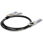 AddOn Networks DAC-Q56DD2Q282-5M-AO InfiniBand/fibre optic cable 98.4" (2.5 m) QSFP-DD 2x QSFP28 Black, Metallic
