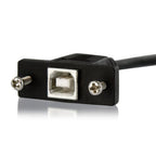 StarTech.com USBPNLBFBM3 USB cable USB 2.0 35.8" (0.91 m) USB B 0.48 Gbit/s Black