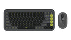 Logitech POP Icon Combo keyboard Mouse included Universal Bluetooth QWERTY English Granite, Green