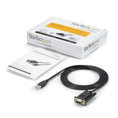 StarTech.com ICUSB232FTN serial cable Black 66.9" (1.7 m) USB Type-A DB-9