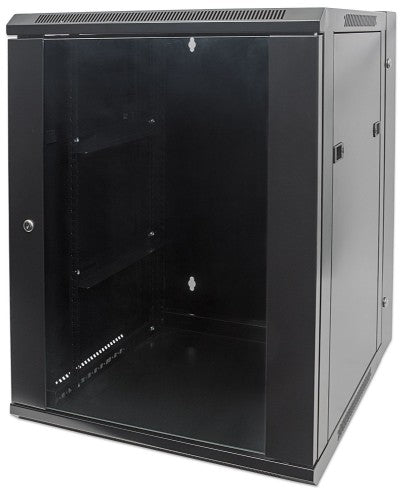 Intellinet 712019 rack cabinet 15U Wall mounted rack Black