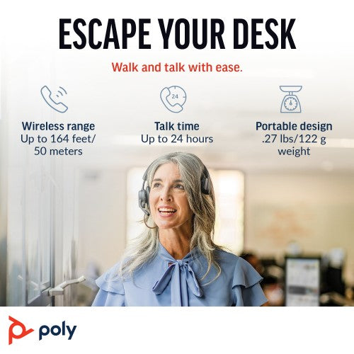 Poly Voyager 4310 UC Monaural Headset +BT700 USB-A Adapter +Charging Stand