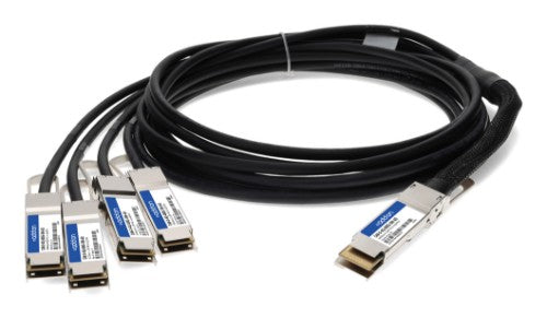 AddOn Networks CAB-D-4Q-400G-3M-AO InfiniBand/fibre optic cable 118.1" (3 m) QSFP-DD 4x QSFP56 DAC Black, Stainless steel