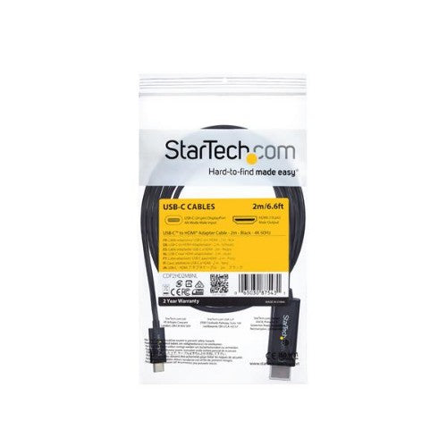 StarTech.com CDP2HD2MBNL video cable adapter 78.7" (2 m) USB Type-C HDMI Black