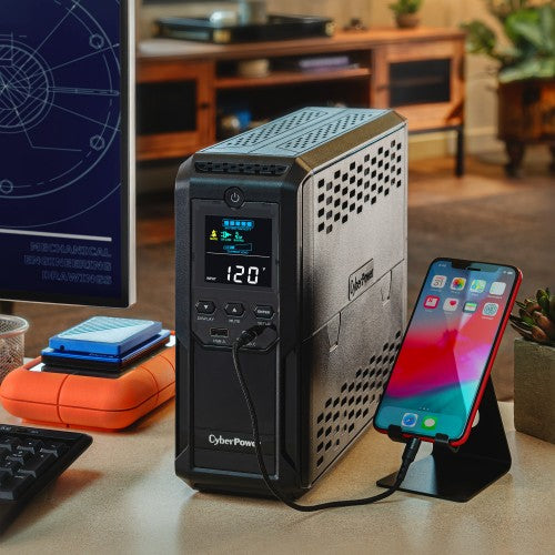 CyberPower LCD CP1500AVRLCD3 uninterruptible power supply (UPS) Line-Interactive 1.5 kVA 900 W 12 AC outlet(s)