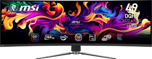 MSI MPG 491CQP QD-OLED computer monitor 49" 5120 x 1440 pixels Dual WQHD Black