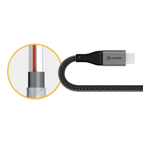 ALOGIC ULCAA-SGR USB cable USB 3.2 Gen 1 (3.1 Gen 1) 5.91" (0.15 m) USB C USB A Gray