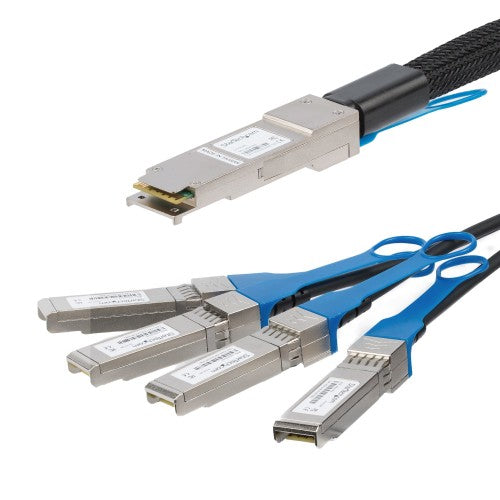 StarTech.com QSFP4SFPPC1M InfiniBand/fibre optic cable 39.4" (1 m) QSFP+ 4x SFP+ Black