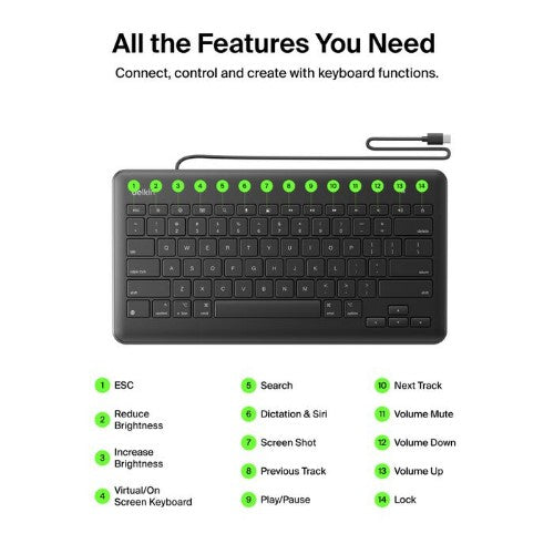 Belkin TBA011BG keyboard Universal USB Black