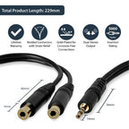 StarTech.com MUY1MFF audio cable 5.91" (0.15 m) 3.5mm 2 x 3.5mm Black - Buy IT Solutions