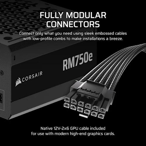 Corsair RMe Series RM750e power supply unit 750 W 24-pin ATX ATX Black