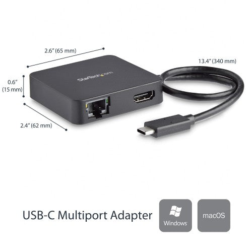 StarTech.com DKT30CHD laptop dock/port replicator Wired USB 3.2 Gen 1 (3.1 Gen 1) Type-C Black