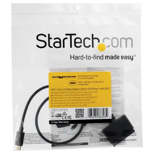 StarTech.com USB31CSAT3CB laptop dock/port replicator Black