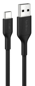 Belkin CAB021FQ1MBK USB cable 39.4" (1 m) USB A USB C 0.48 Gbit/s 15 W Black