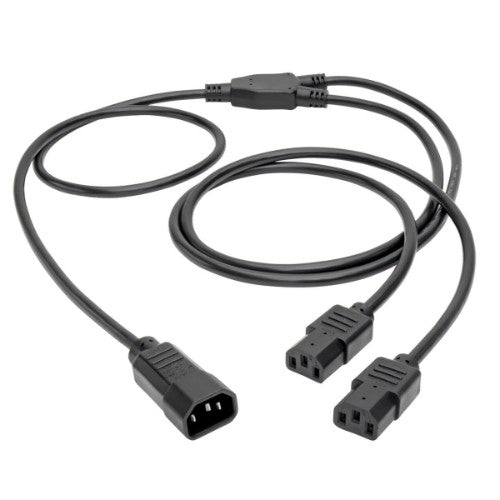 Tripp Lite P004-006-2C13 power cable Black 72" (1.83 m) C14 coupler C13 coupler