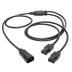 Tripp Lite P004-006-2C13 power cable Black 72" (1.83 m) C14 coupler C13 coupler