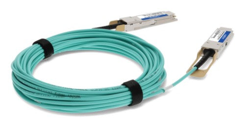 AddOn Networks 100G-QSFP-QSFP-AOC-0601-AO InfiniBand/fibre optic cable 236.2" (6 m) QSFP28 Aqua color, Stainless steel