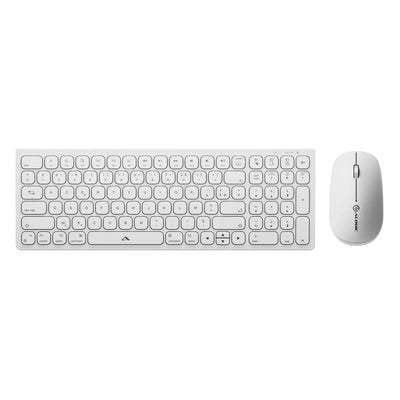 ALOGIC ASKBT2MCWH keyboard Mouse included Home/Office Bluetooth QWERTY English White