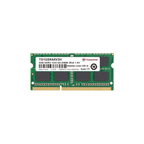 Transcend 8GB DDR3 memory module 2 x 8 GB 204-pin SO-DIMM