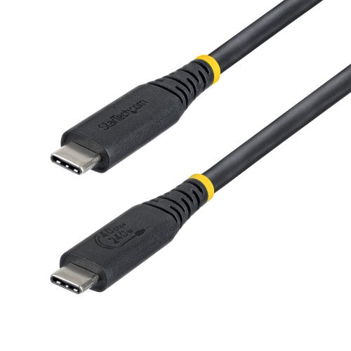 StarTech.com CC18IN40GUSB4TP USB cable USB4 Gen 3x2 17.7" (0.45 m) USB C 40 Gbit/s 240 W Black