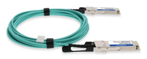 AddOn Networks ADD-QCIQIN-AOC6M InfiniBand/fibre optic cable 236.2" (6 m) QSFP+ AOC Aqua color, Stainless steel