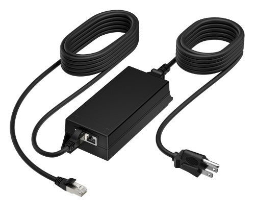 HP Poly PoE++ 65W 2.5G Adapter with 3.66m CAT6A Cable and Power Cord Black