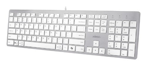 Adesso AKB-730UW keyboard Home/Office USB QWERTY UK International White