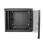 Weltron 90-4090WMEN-9U rack cabinet Wall mounted rack Black