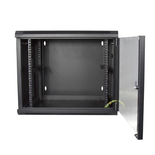 Weltron 90-4090WMEN-9U rack cabinet Wall mounted rack Black