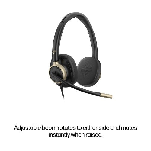 HP Poly Mission 825 Stereo USB Wired Headset (Bulk)