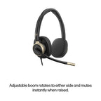 HP Poly Mission 825 Stereo USB Wired Headset (Bulk)