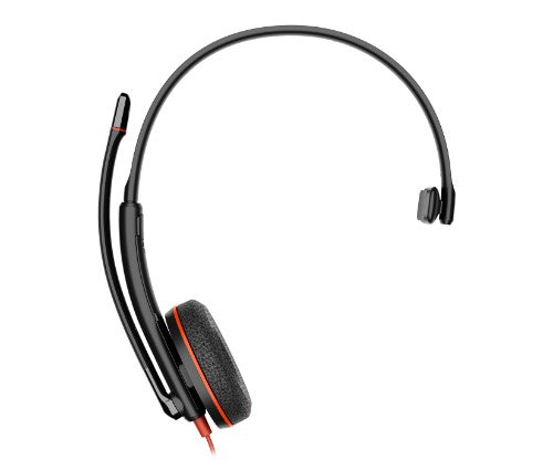 HP Poly Blackwire 3210 Monaural USB-C Headset +USB-C/A Adapter