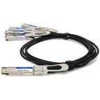AddOn Networks CAB-D-4Q-200G2-5M-AO InfiniBand/fibre optic cable 98.4" (2.5 m) QSFP-DD 4x QSFP28 Black, Metallic