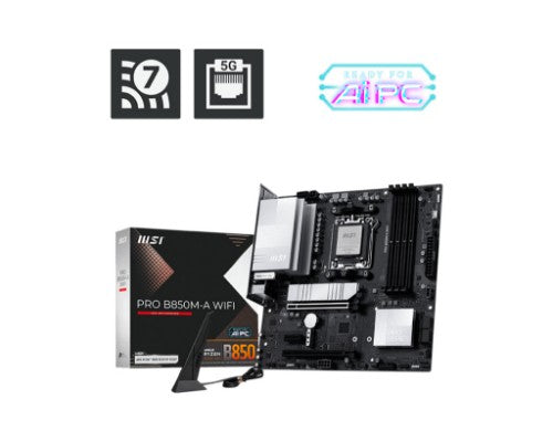 MSI PRO B850M-A WIFI motherboard AMD B850 Socket AM5 micro ATX