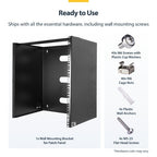 StarTech.com RACK-10U-14-BRACKET rack cabinet Wall mounted rack Black