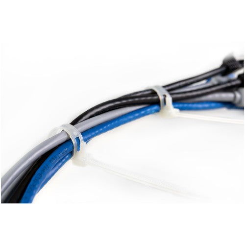 StarTech.com CBMZTRB6 cable tie Releasable cable tie Nylon, Plastic White 100 pc(s)
