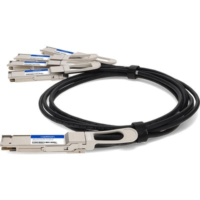 AddOn Networks QDD-4QSFP28-400-CU2-5M-AO InfiniBand/fibre optic cable 98.4" (2.5 m) 4xQSFP28 QSFP-DD Black, Silver