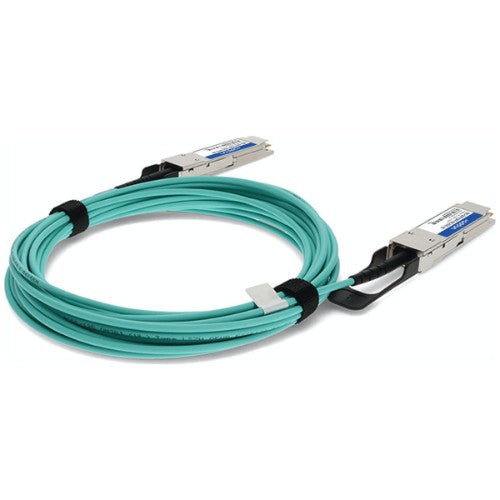 AddOn Networks 40G-QSFP-QSFP-AOC-0501-AO InfiniBand/fibre optic cable 196.9" (5 m) QSFP+ Green