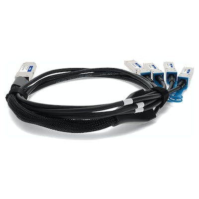 AddOn Networks QSFP-4SFP25G-CU15MAO InfiniBand/fibre optic cable 59.1" (1.5 m) QSFP28 4xSFP28 Black, Silver