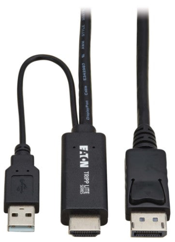 Eaton P567-01M-4K6 video cable adapter 39.4" (1 m) DisplayPort + USB Type-A HDMI Black