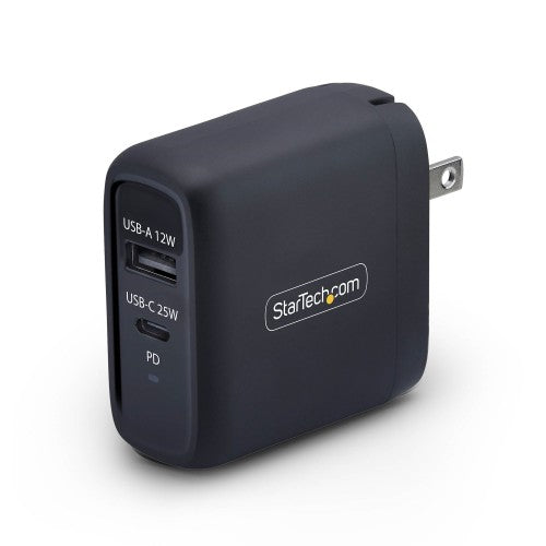 StarTech.com 114NB-WALL-CHARGER mobile device charger Universal Black AC Fast charging Indoor