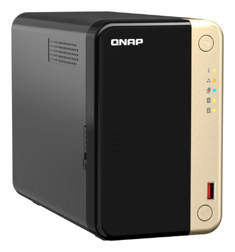 QNAP TS-264 NAS Tower Intel® Celeron® N5095 8 GB 0 TB QNAP Turbo System Black, Gold