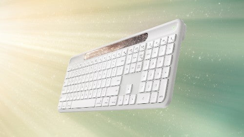 Logitech 920-013787 keyboard RF Wireless + Bluetooth English White